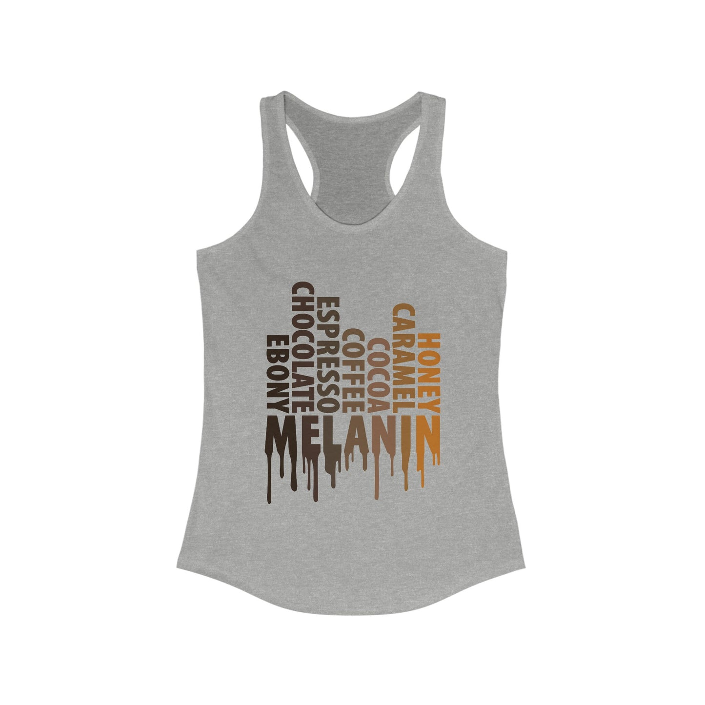 Dripped In Melanin - Women&#39;s Ideal Racerback Tank