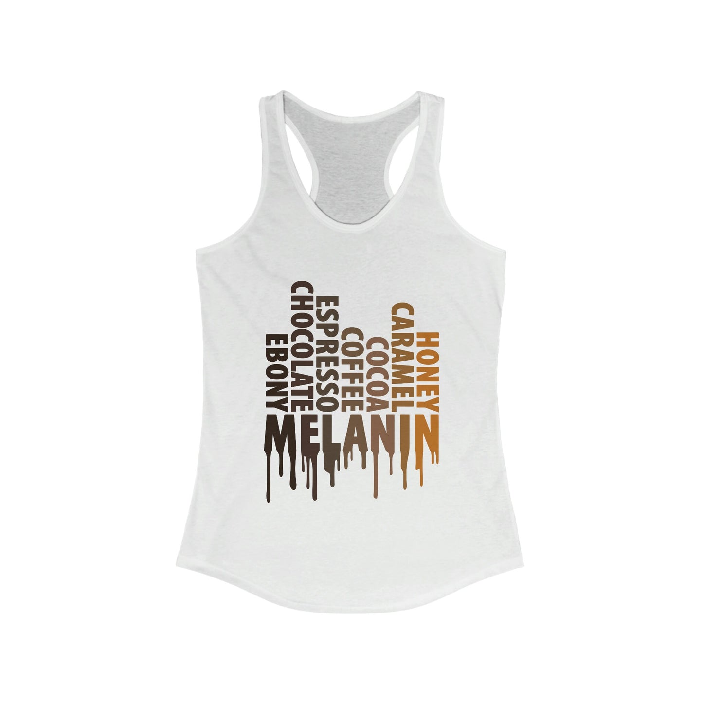 Dripped In Melanin - Women&#39;s Ideal Racerback Tank