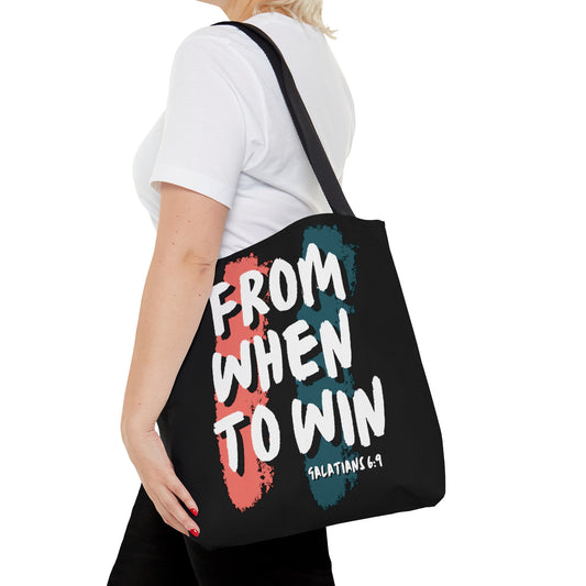 From When to Win Tote Bag (AOP)